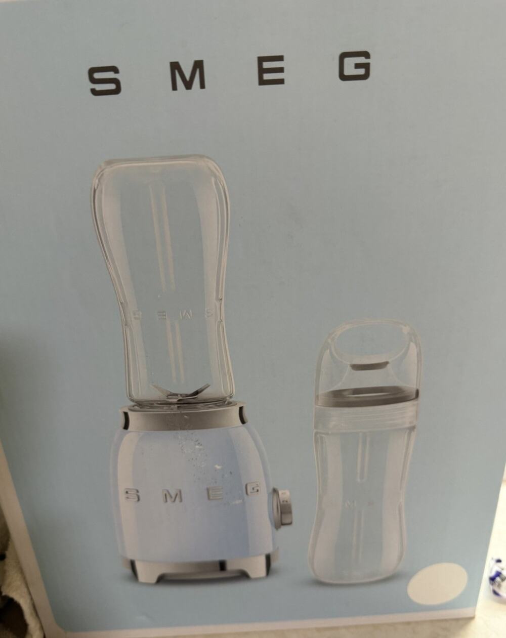 SMEG Retro White Personal Blender 20 oz Portable 250W w/2 Speeds NIB NEW